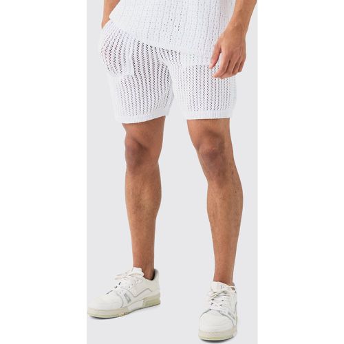 Short mi-long en crochet - L - Boohooman - Modalova