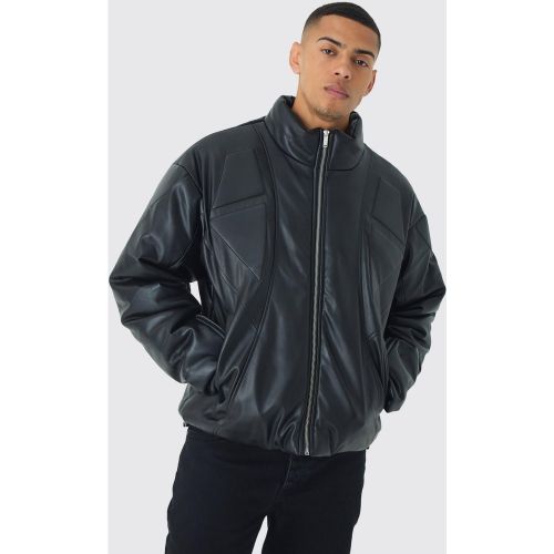 Veste oversize matelassée à empiècements moto - S - Boohooman - Modalova