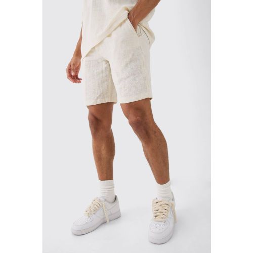 Short confort texturé à taille élastiquée homme - XS - Boohooman - Modalova