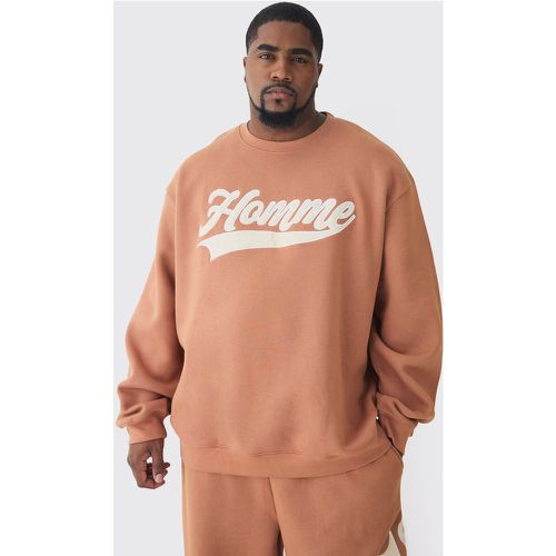 Grande taille - Sweat oversize à écussons homme - XXL - Boohooman - Modalova