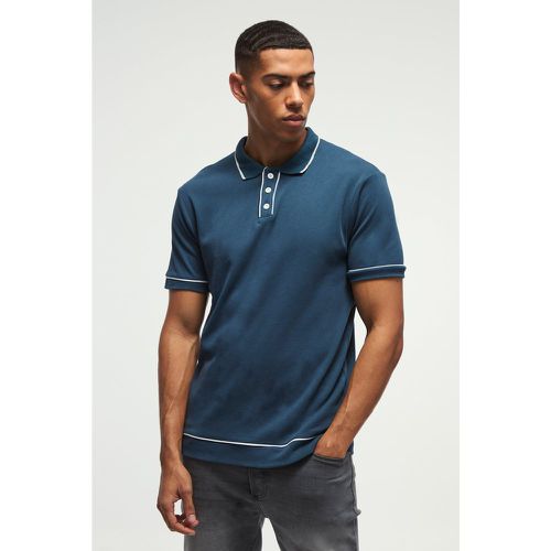 Polo à surpiqûres contrastantes - S - Boohooman - Modalova