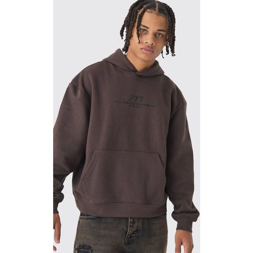 Sweat à capuche oversize imprimé homme - S - Boohooman - Modalova