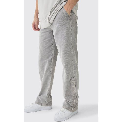 Tall - Pantalon large délavé en velours côtelé - 30 - Boohooman - Modalova