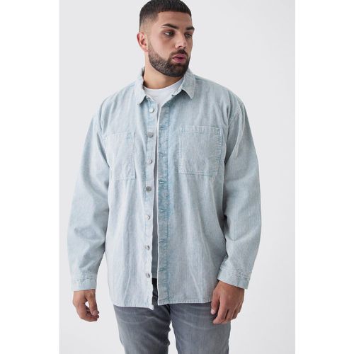 Grande taille - Surchemise oversize délavée en velours côtelé - XXXL - Boohooman - Modalova