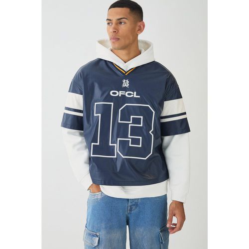 Top de football oversize perforé - S - Boohooman - Modalova