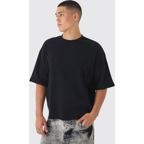 T-shirt oversize en tissu gaufré - L - Boohooman - Modalova