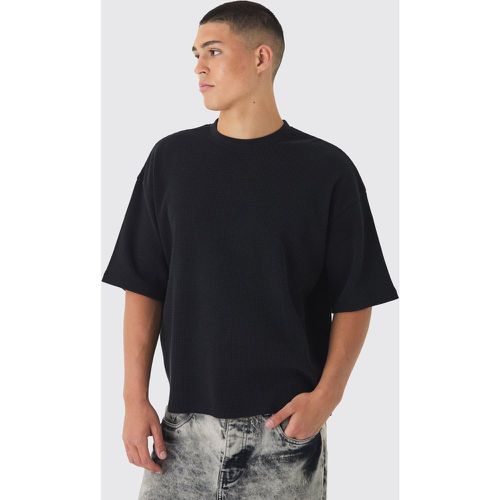 T-shirt oversize en tissu gaufré - S - Boohooman - Modalova