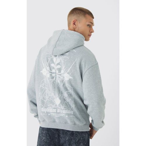 Sweat à capuche oversize à imprimé croix gothique - S - Boohooman - Modalova