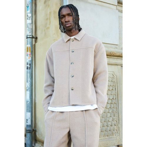 Surchemise épaisse oversize texturée homme - L - Boohooman - Modalova