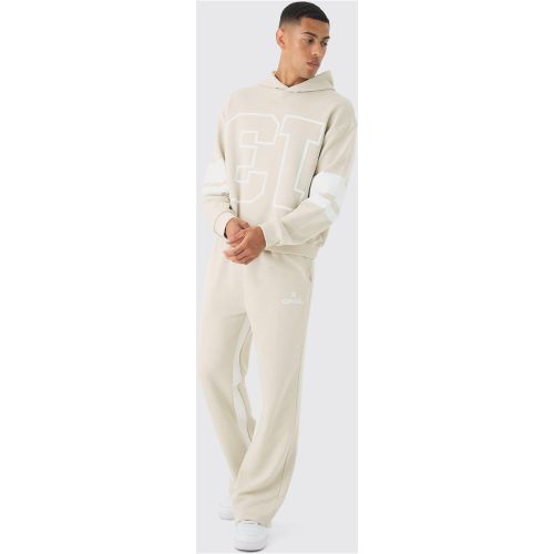 Survêtement oversize universitaire à rayures - L - Boohooman - Modalova
