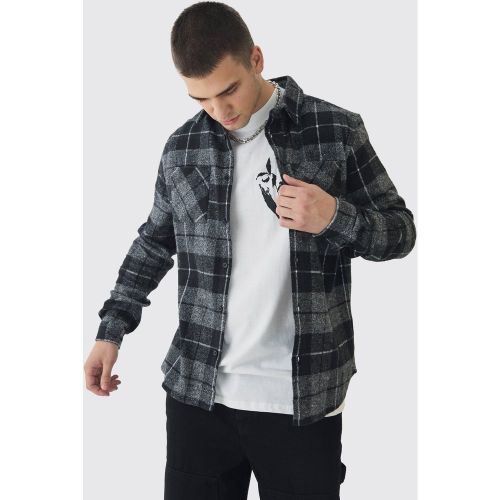 Tall - Chemise imprimée à carreaux - M - Boohooman - Modalova