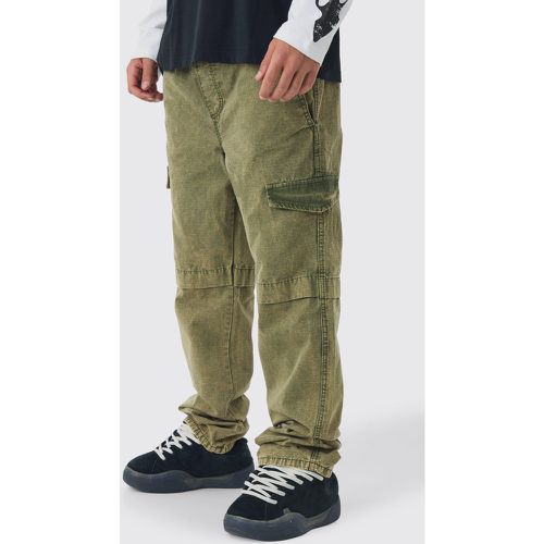 Pantalon cargo large délavé - L - Boohooman - Modalova