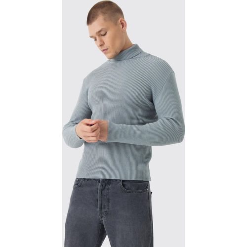 Pull habillé à col roulé en maille côtelée - S - Boohooman - Modalova