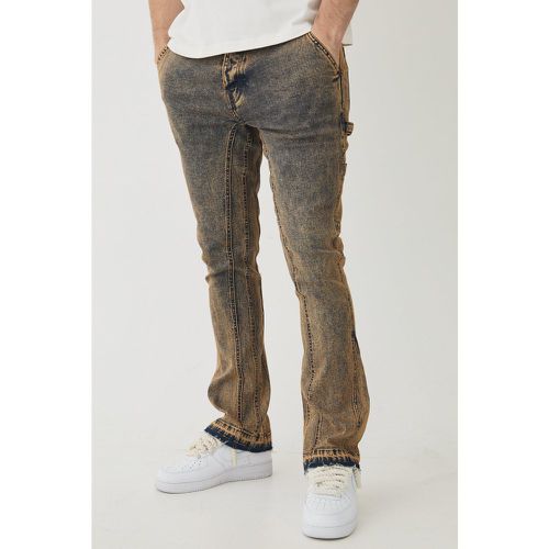 Tall - Jean flare cargo skinny à soufflet - 30 - Boohooman - Modalova