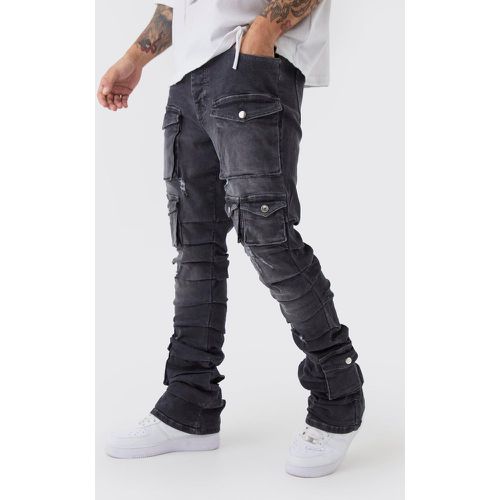 Jean flare skinny à poches cargo multiples homme - 28R - Boohooman - Modalova