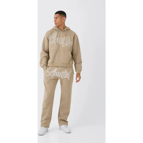 Survêtement oversize zippé - S - Boohooman - Modalova