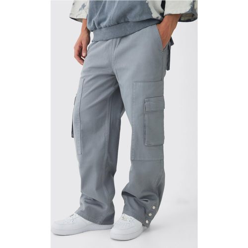 Pantalon cargo baggy en twill - S - Boohooman - Modalova