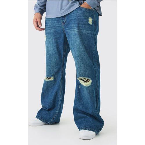 Grande taille - Jean flare rigide - 38 - Boohooman - Modalova