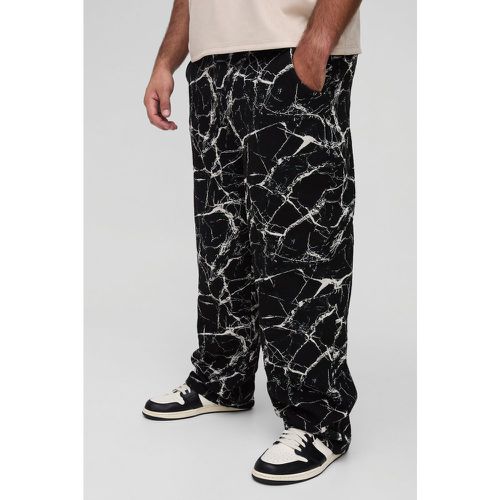 Grande taille - Pantalon large à imprimé tapisserie - 38 - Boohooman - Modalova