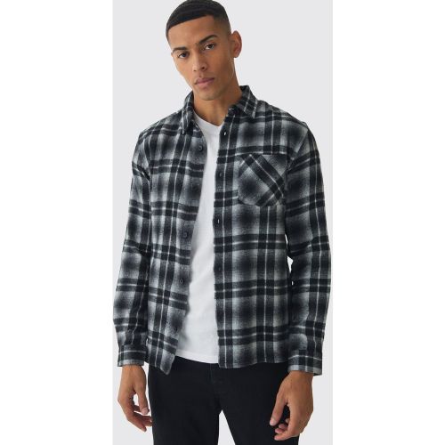 Chemise à carreaux et manches longues - S - Boohooman - Modalova