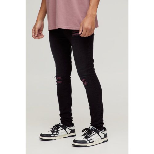 Jean super skinny déchiré et réparé - 32R - Boohooman - Modalova