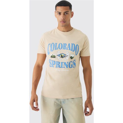 T-shirt cintré à slogan Colorado - L - Boohooman - Modalova