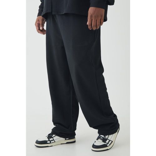 Grande taille - Pantalon droit texturé à imprimé géométrique - XXL - Boohooman - Modalova