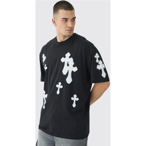 Tall - T-shirt oversize à imprimé croix - S - Boohooman - Modalova