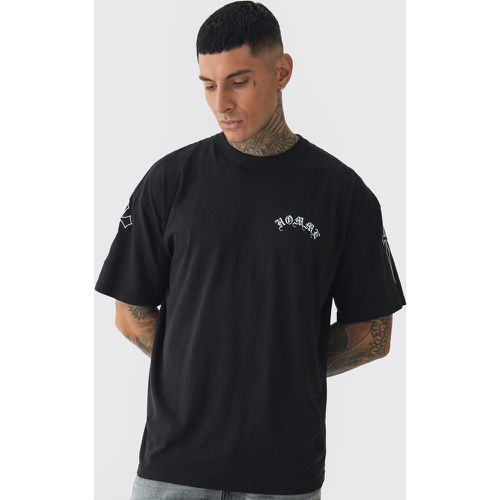 Tall - T-shirt oversize à imprimé croix - L - Boohooman - Modalova