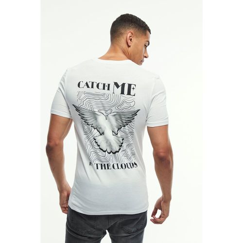 T-shirt moulant à imprimé colombe - M - Boohooman - Modalova