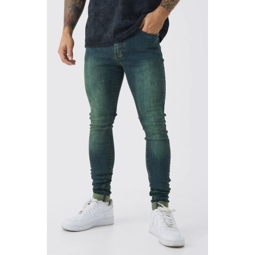 Jean super skinny teinté - 28R - Boohooman - Modalova