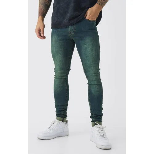 Jean super skinny teinté - 32R - Boohooman - Modalova