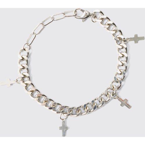 Bracelet é à pendentif croix - ONE SIZE - Boohooman - Modalova