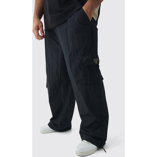 Grande taille - Pantalon cargo plissé en nylon - XXXL - Boohooman - Modalova