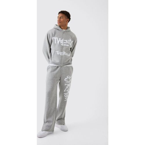 Survêtement oversize à imprimé graffiti - L - Boohooman - Modalova