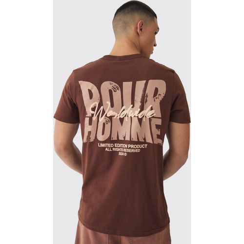 T-shirt cintré imprimé - XS - Boohooman - Modalova