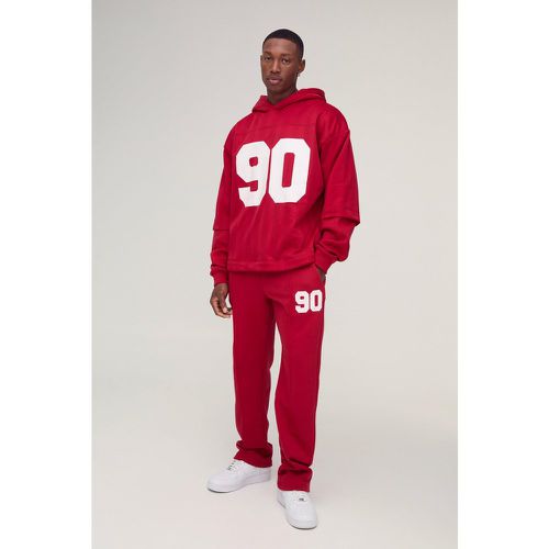 Survêtement oversize à imprimé 90 - S - Boohooman - Modalova