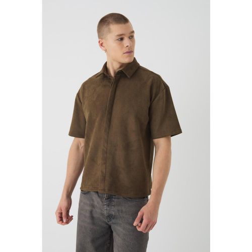 Chemise oversize en faux daim - S - Boohooman - Modalova