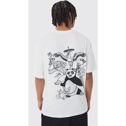 Oversized Kung Fu Panda License Print T-Shirt - L - Boohooman - Modalova