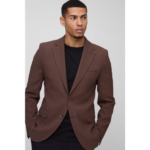 Blazer skinny plissé - 34 - Boohooman - Modalova