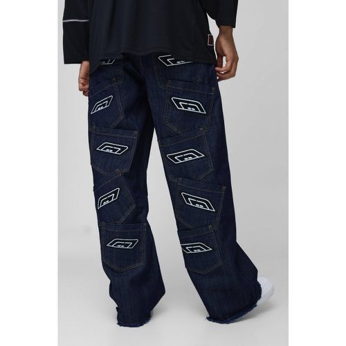 Jean baggy à poches multiples - 28R - Boohooman - Modalova