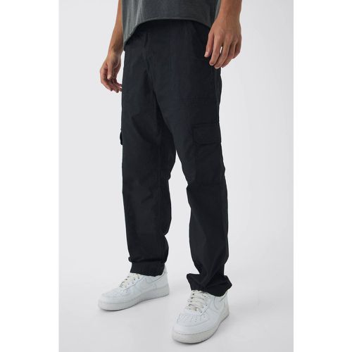 Pantalon cargo baggy en popeline - 30 - Boohooman - Modalova