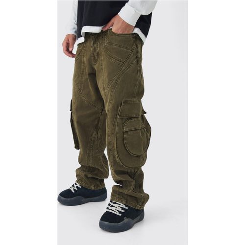 Pantalon cargo large à empiècements - 28R - Boohooman - Modalova