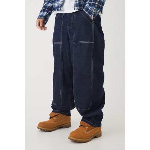 Jean en denim à coutures contrastantes - 30R - Boohooman - Modalova