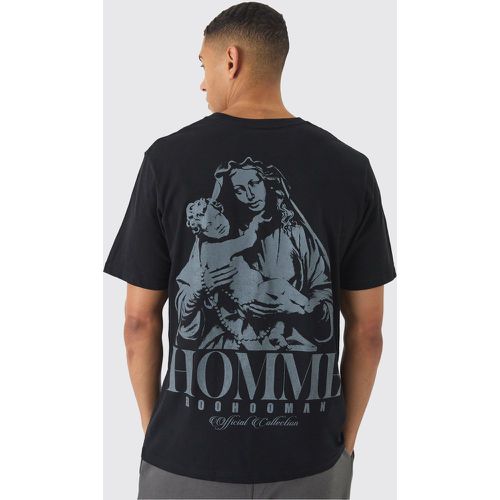 T-shirt délavé à imprimé Renaissance - S - Boohooman - Modalova