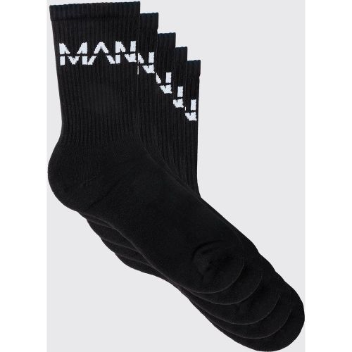 Lot de 5 paires de chaussettes sports - MAN - ONE SIZE - Boohooman - Modalova