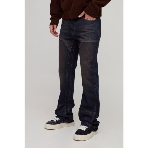 Jean slim flare délavé - 28R - Boohooman - Modalova