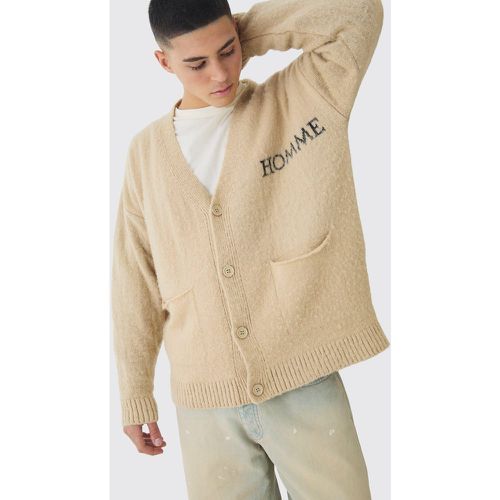 Cardigan pelucheux en maille - S - Boohooman - Modalova