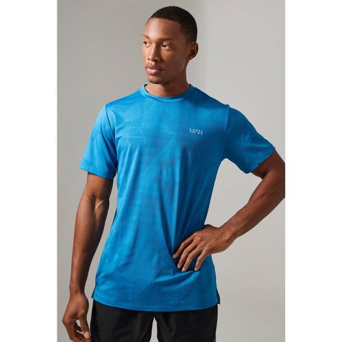 T-shirt de sport à motif géométrique - MAN Active homme - S - Boohooman - Modalova