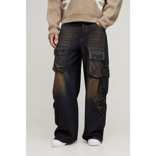 Tall - Jean cargo baggy à poches multiples homme - 30 - Boohooman - Modalova